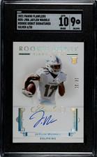 Jaylen Waddle 2021 Flawless Rookie Debut Signatures Silver RC /20  SGC 9/AUTO 10