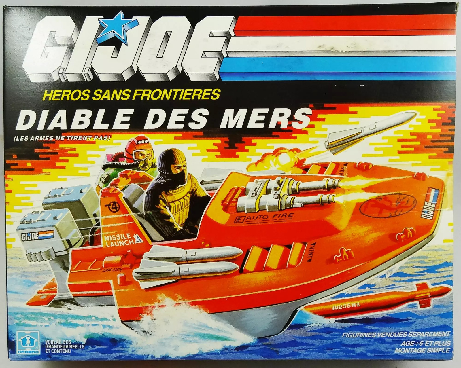 G.I. JOE Devilfish 1986 bateau miniature pour diorama vintage de salon