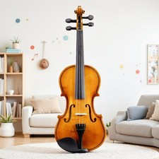 1/2 Size Kids Acoustic Beginner Violin Set - Shoulder Rest, Strings  Natural