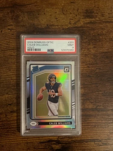 2024  Donruss Optic Caleb Williams Silver Holo Prizm Rated Rookie #201 PSA 9