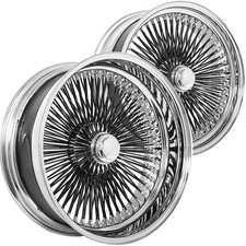 20x8 La Wire Wheels Standardreverse 150-spoke Straight Lace Chrome Rims 4pcs