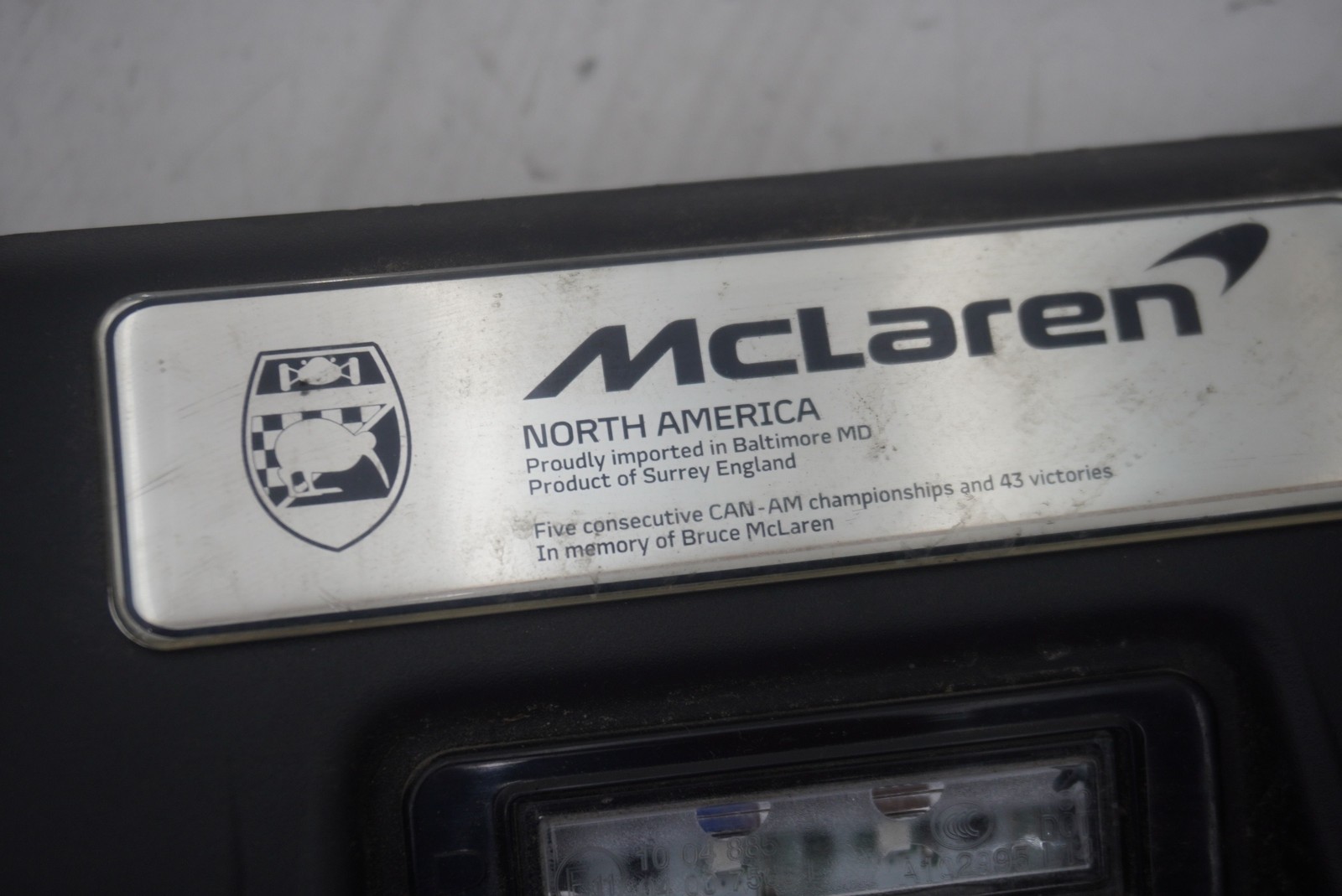 McLaren 750S Front Luggage compartment trim panel P/N 13A3882CP