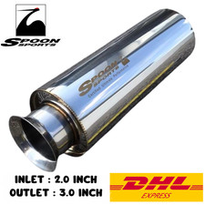 Spoon Sports New Exhaust Trumpet Muffler Jdm In 2.0 Out 3 Lightweight Durable