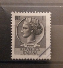 Francobolli Italia 1968 - Siracusana Turrita - Lire 1 Usato