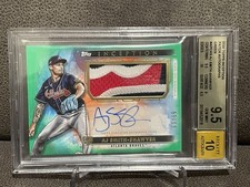 🔥AJ Smith-Shawver 2024 Topps Inception Green Rookie Patch Auto /99 BGS 9.5/10