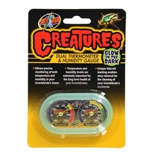 Zoo Med Creatures Dual Thermometer  Humidity Gauge