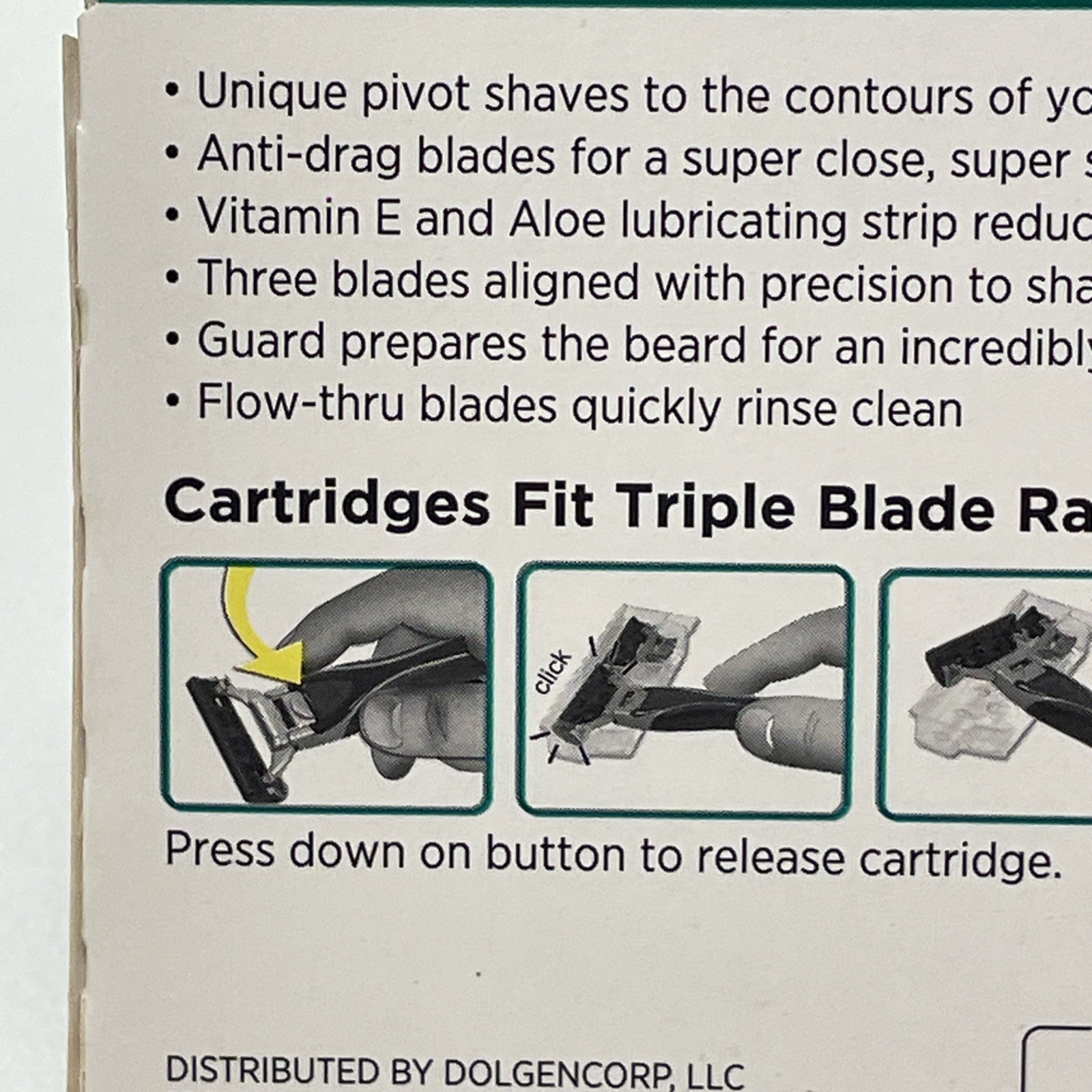 18 Triple Blade Razor Cartridges  Refill New DG Body