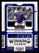 2021 Panini Contenders #WT-TS Trevor Story Winning Tickets Colorado Rockies