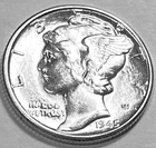 1945 P MERCURY DIME GEM BU No Reserve  *J1915