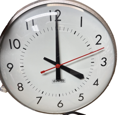 Standard Electric Time Co Wall Clock Circa 1960's 12.5