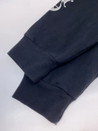 CHROME HEARTS CUORI CROMATI felpa con cappuccio XL cotone nero