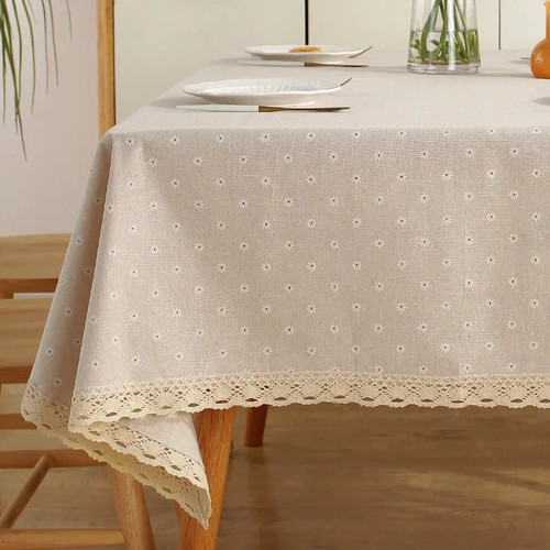Ins Floral Tischdecken Retro Baumwolle Leinen Couchtisch Essdecke Tischdecke - Bild 38 von 38