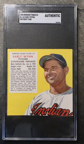 Early Wynn #14 1953 Red Man Tobacco card