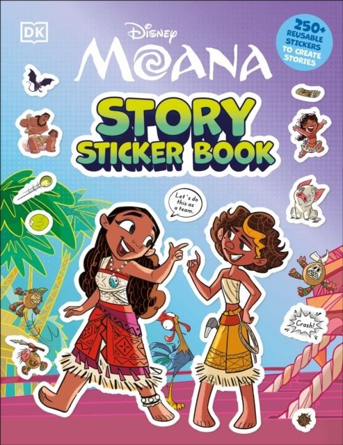 Disney Moana Story Sticker Book by DK Paperback