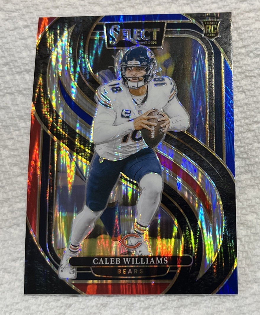 2024 Panini Select - Premier Level Caleb Williams #114 Blue & Red Shock Bears 🏈