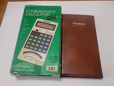 Vintage TANDY Radio Shack BLACKJACK  CALCULATOR Casino Novelty Works