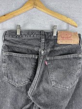 Vintage Levis 501 Mens Black Jeans Made in USA Straight Leg Fits 28x27 501-0658