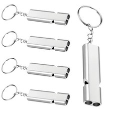 Qianyu 5 Pack Emergency Whistles, Survival Whistle Premium Lifeguard Safety
