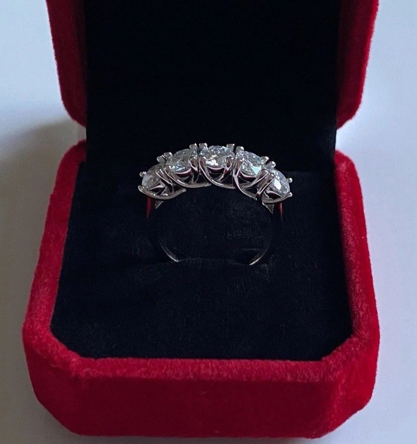 Collana Rougemont In Argento 925 Con Moissanite Da 3 Mm (0.1 Ct), Diamante Coltivato, Design Classico - 4