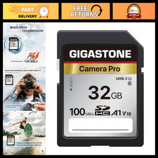 32GB SD Card UHS-I A1 V10 Memory Card, 100MB/s Speed, Free Data Recovery, Mini C