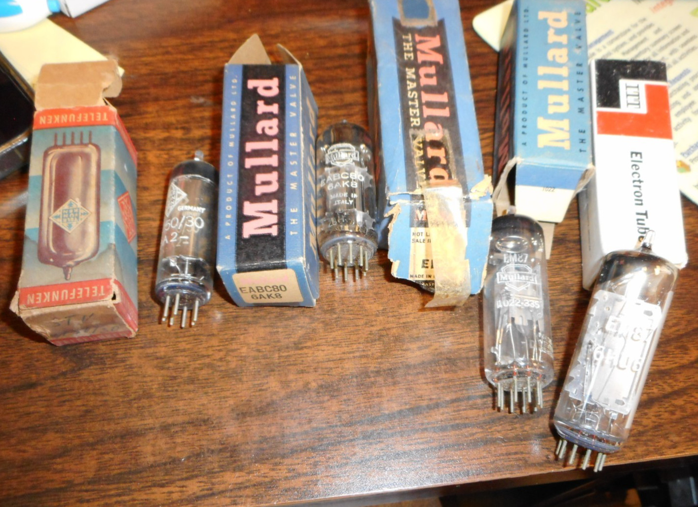 Vintage LOT Telefunken/MULLARD Vacuum Tubes
