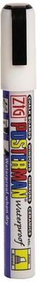 Zig Posterman Waterproof Marker - PMA-50 - 6mm Chisel Point - White