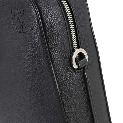 LOEWE Goya Briefcase Business Shoulder Bag Leather Black 90268100