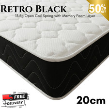 Orthopaedic 20cm Memory Foam Mattress Spring Quilted 3ft Mattress Single