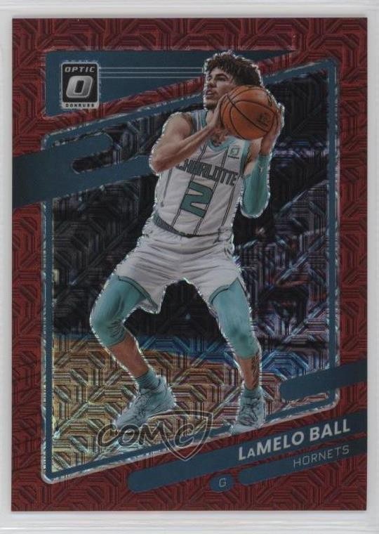 2021-22 Panini Donruss Optic Choice Red Prizm 82/88 LaMelo Ball #26 hs9