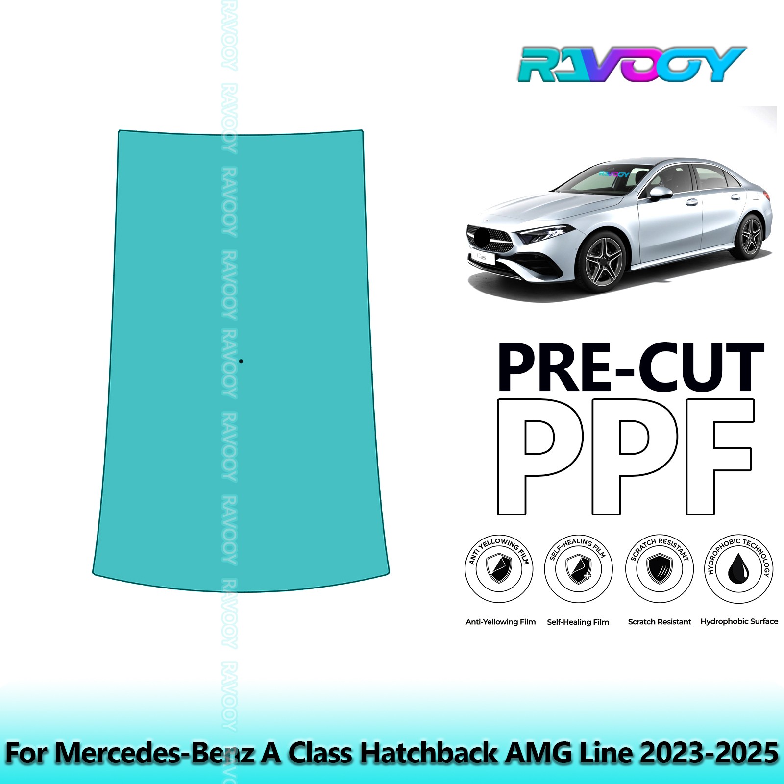 Paint Protection PPF Kit For Mercedes-Benz A Class Hatchback AMG Line 2023-2025