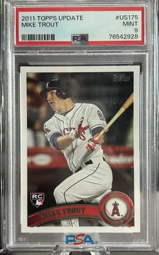 80405331 Mike Trout 2011 Topps Update US175 Rookie RC PSA 9 Angels