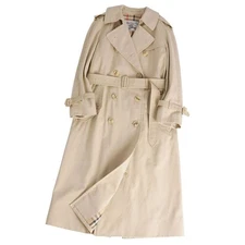 Burberry Coat Trench 100% Cotton Outer Womens 7AB2 (equivalent) Used MOLO-0