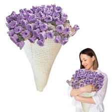 Finished Rose Bouquet Blanket,43.3 in Handmade Crochet Flower Bouquet Blanket...