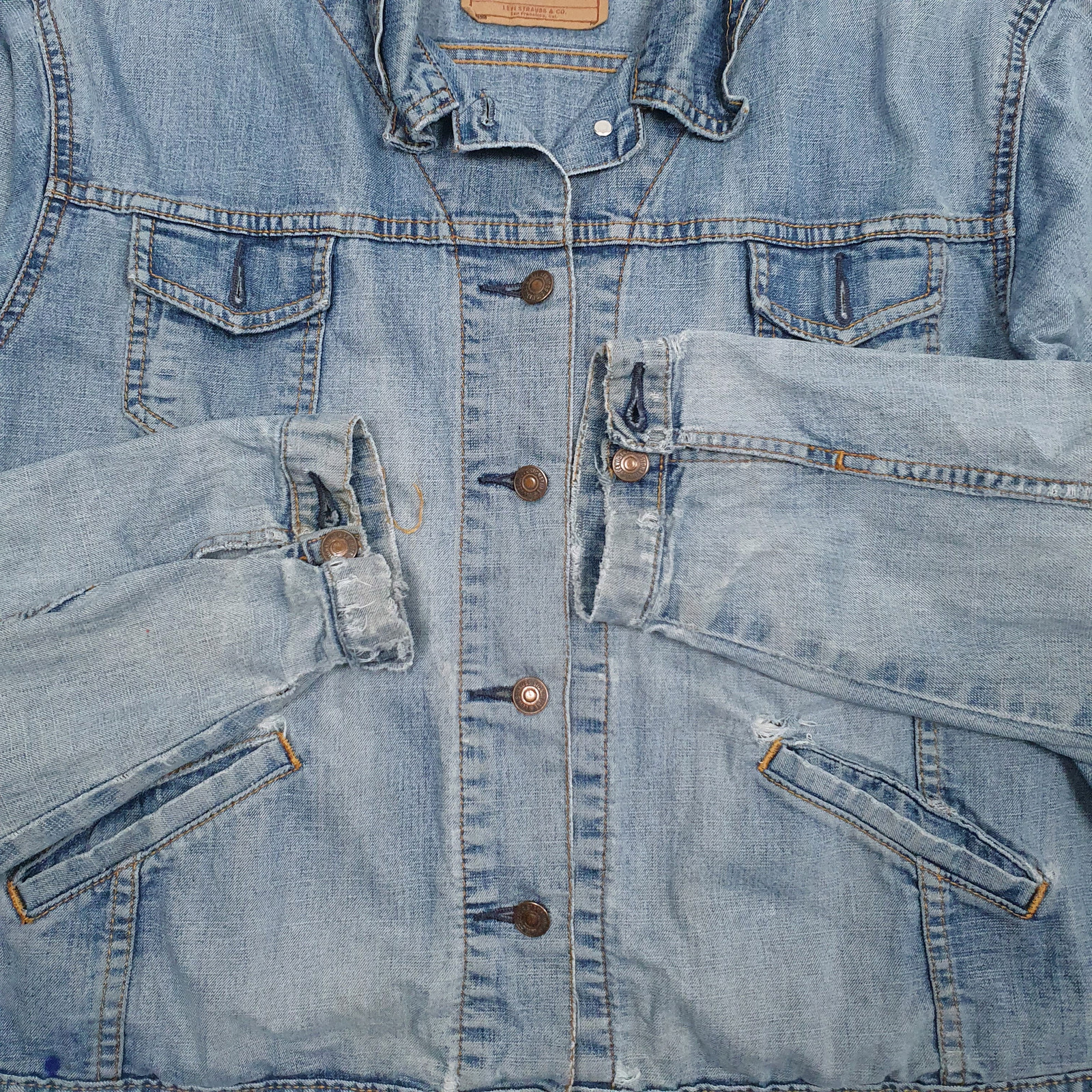 LEVIS Denim Jacket Coat Vintage Signature Womens XL image 4