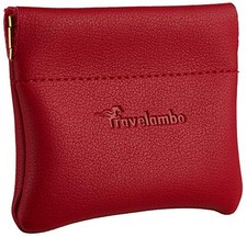 Leather Squeeze Coin Purse Pouch Change Holder For Men  Access Red Classic