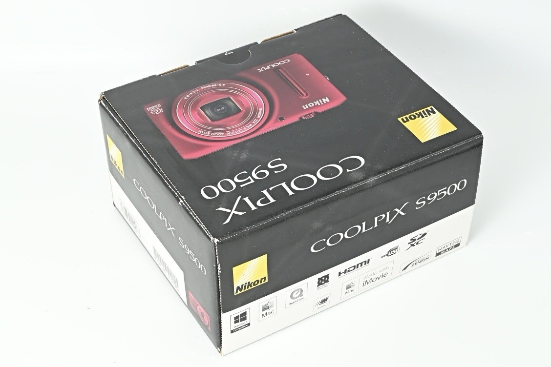 Near Mint] Nikon Coolpix S9500 Red 18.1MP 22x Digital Camera from