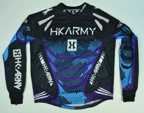 HK Army Paintball Long Sleeve Thumb Hole Large Jersey Shirt Black Men's Adult