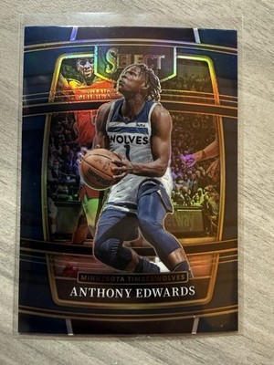 2021-22 Panini Select Blue Concourse Prizm Anthony Edwards #49 Minnesota Wolves