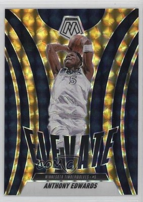 2024-25 Panini Mosaic Elevate Reactive Yellow Prizm 63/99 Anthony Edwards #3 0l1