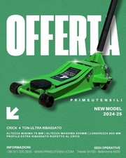 PRIMEUTENSILI Crick 4 Ton Idraulico Altezza Massima Min 7,5cm 50cm Max 2 Pompe