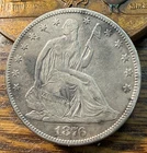1876 Seated Liberty Half Dollar Nice Original XF CHRC