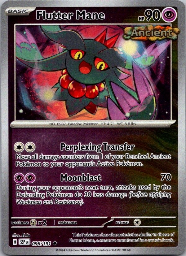 FLUTTER MANE 096/191 SURGING SPARKS REVERSE HOLO POKEMON