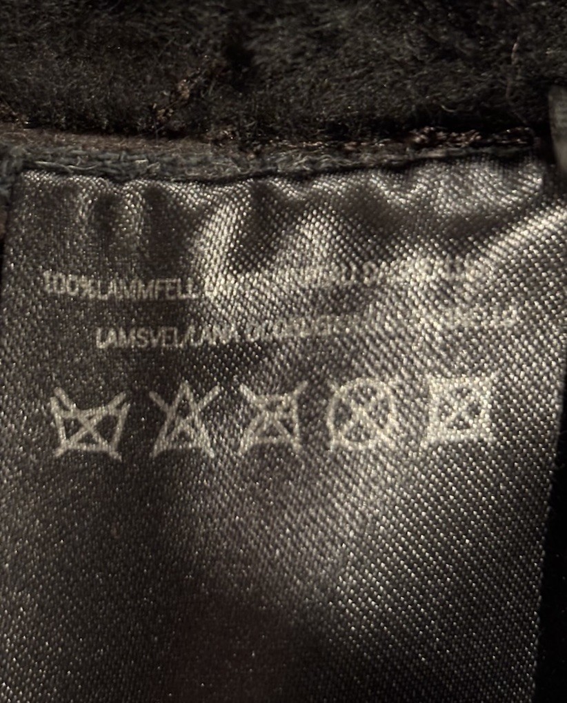 Di Bello Shearling Sheepskin Coat Jacket Brown Made In Italy Size 58 Size 48 US