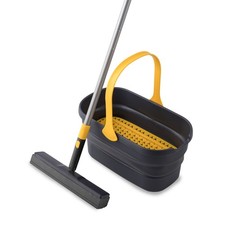 Yocada Sponge Mop and Collapsible Bucket Kit with Wringer Set for Home Cleaning
