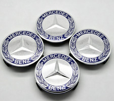 4pack Fit Mercedes-benz Wheel Center Caps Emblem Blue Rim Hub Cover Badge 4pack Fit Mercedes-benz Wheel Center Caps Emblem Blue Rim Hub Cover Badge