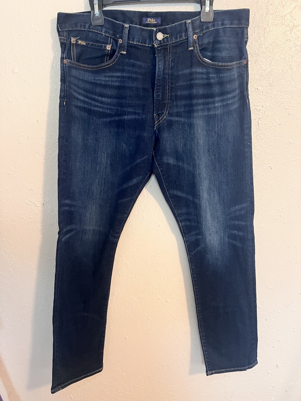 Polo Ralph Lauren The Sullivan Slim Stretch Blue Dark Wash Jeans Size 36x32