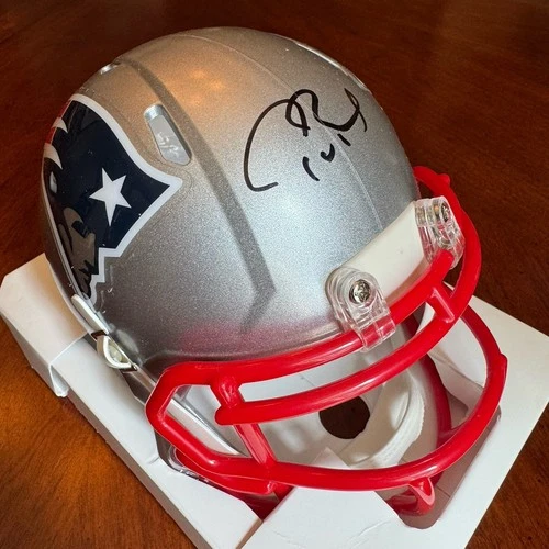 Tom Brady Signed Autographed Mini Helmet Fanatics COA Patriots
