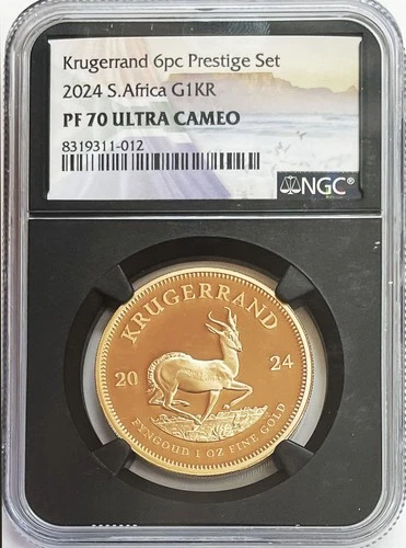 2024 GOLD SOUTH AFRICA 1oz KRUGERRAND PROOF PRESTIGE SET COIN NGC PROOF 70 UC