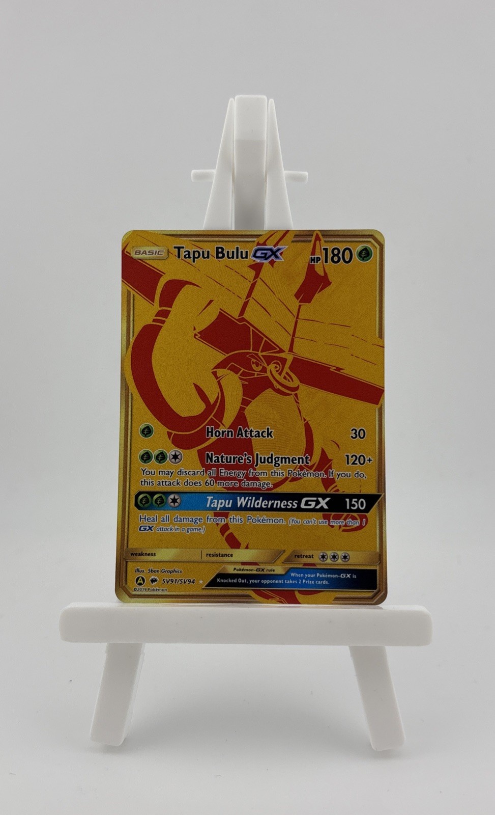 Pokémon TCG - Hidden Fates - Tapu Bulu GX SV91/SV94 - Full Art Gold Rare