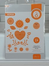 NEW Tonic Studios Verso Folksy Floral Embellishments 24 Die Set Largest 3x2.6